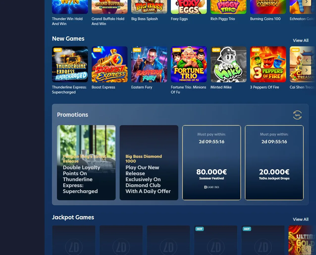 Lucky Dreams interface 2