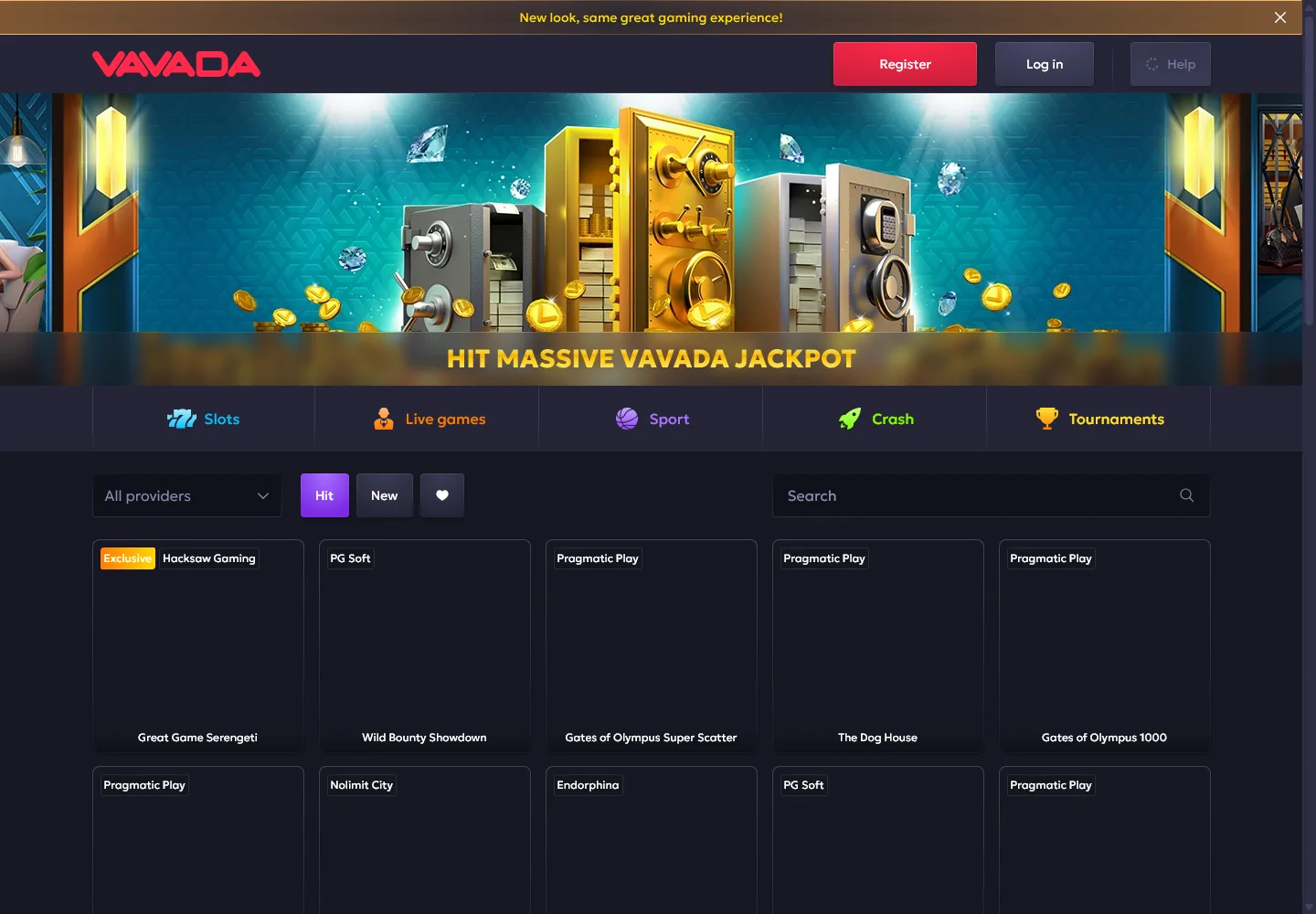 Vavada interface evidence